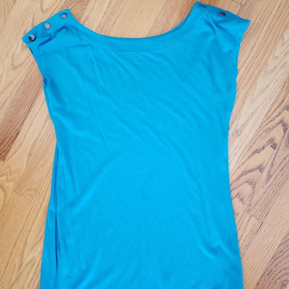 Express TEAL blue turquoise short t dress sz SMALL